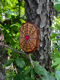 Image 2 of spiderweb heart plaque