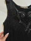 early 70s silk beaded flapper dress