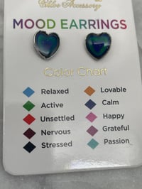 Image 3 of HEART MOOD COLOR CHANGE EARRING 