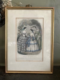 Image 1 of Gravure en couleurs dans cadre doré, 1855, J.Desjardins