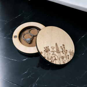 Image of Custom Wood Ring Box, Wedding or Engagement Gift, Sustainable Gifts for Rustic Weddings