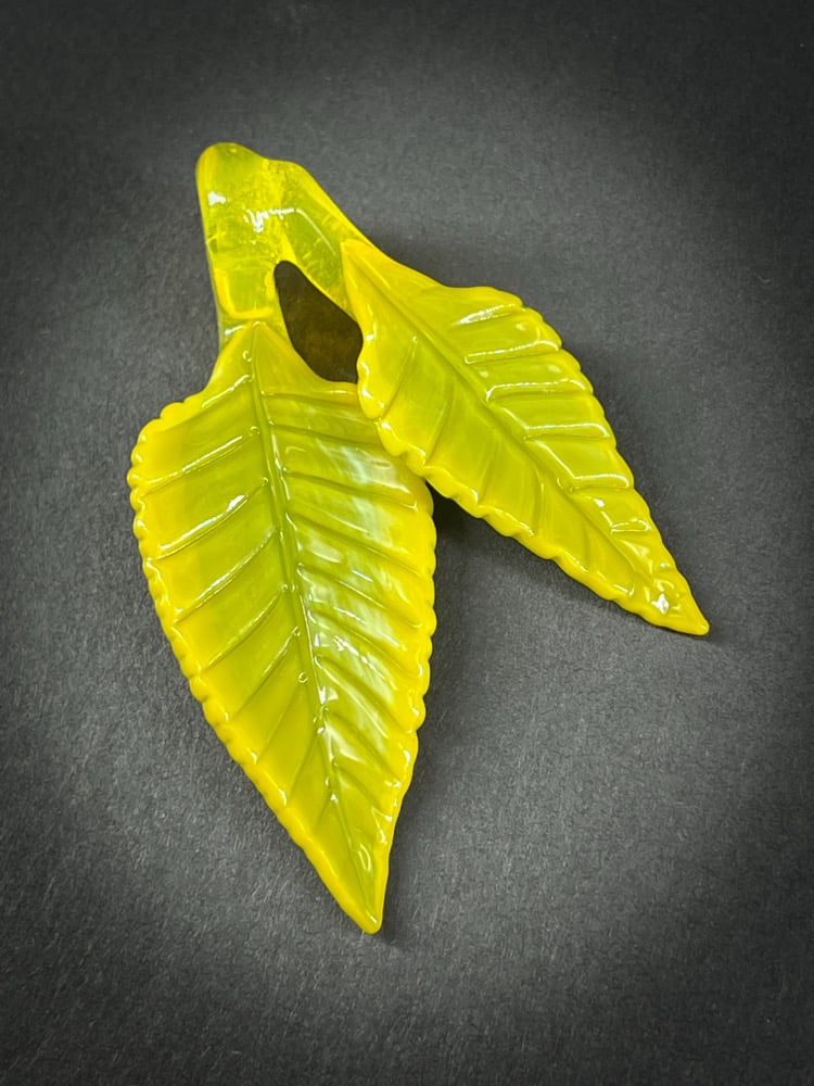 Image of Lemon Lime Double Leaf Pendant