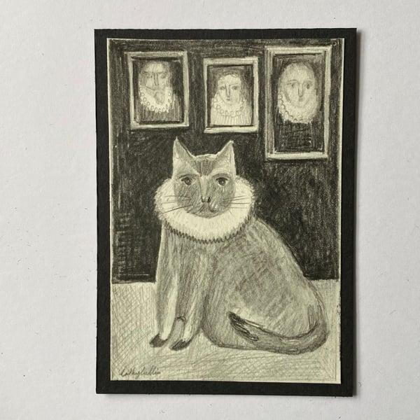 Image of A noble cat - October drawing 