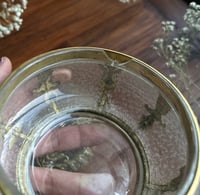 Image 7 of Magnifique boîte ronde en cristal texturé et laiton doré, de style empire, fin XIXe.