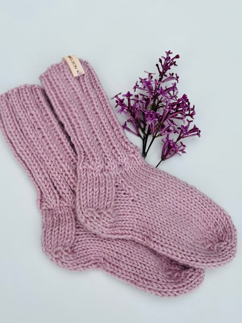 Image of Pink knitted socks