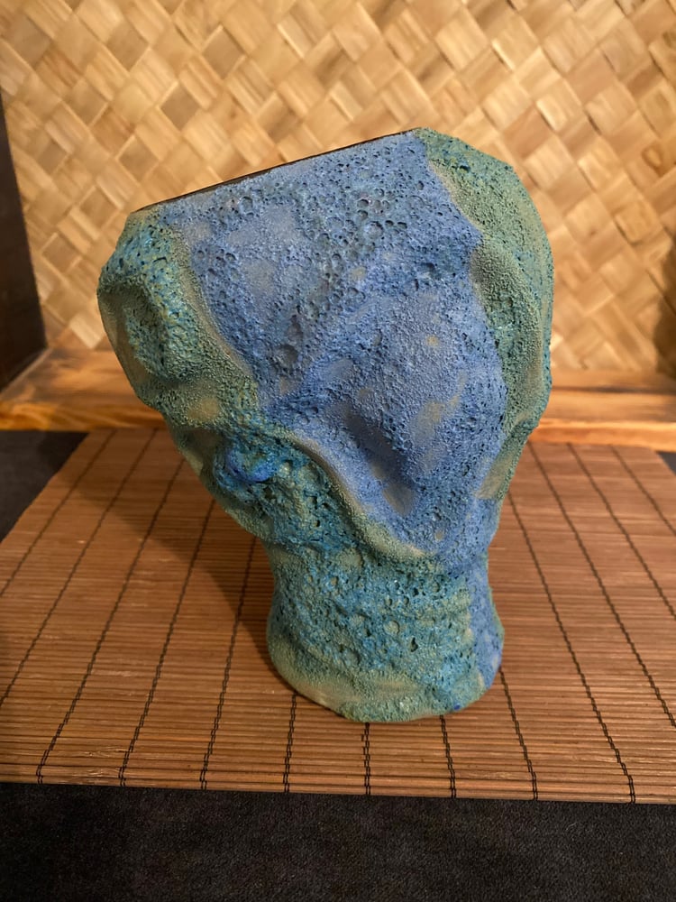 Image of Mixed Turquoise And Blue/Purple Crater Glazed Marquesan- US Shipping Included 