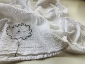 Image of greta  gray flower towel
