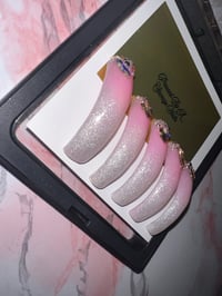 Image 5 of Pink Shimmer Ombre Curved Nails