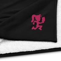 Image 1 of Hatchet Girl Embroidered sherpa blanket