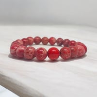 Red Imperial Jasper Natural Stone Bracelet
