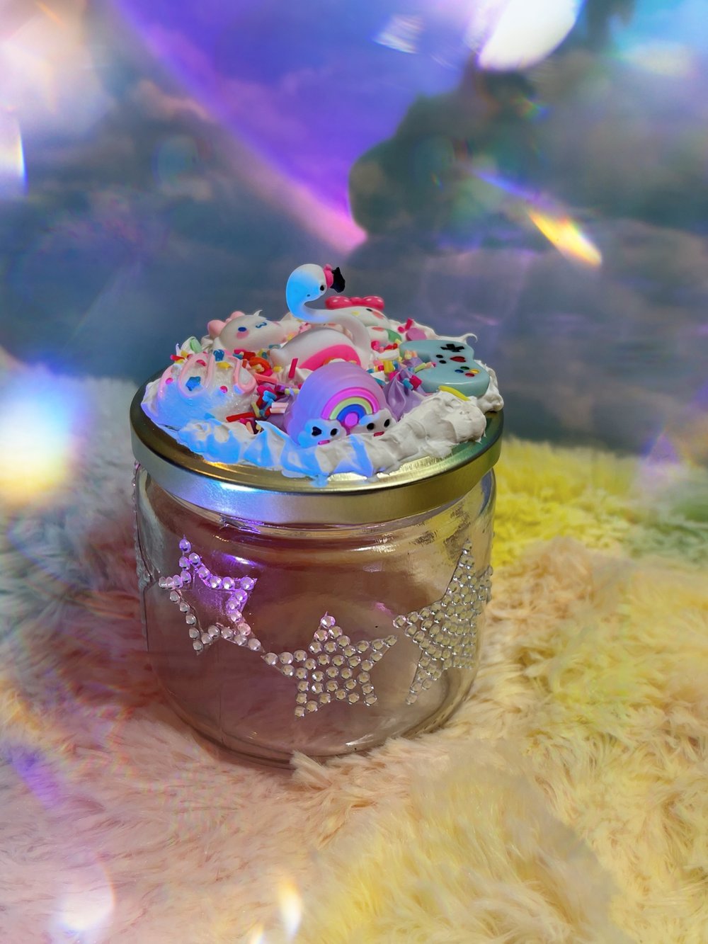 Large Pinky 🌈 vibes 🧁 stash jar