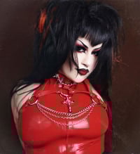 Image 4 of CRUCIFIX | CUSTOM MADE TO FIT | CHAINED SPIKED COLLAR HARNESS