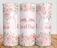 Redbull with bows 20oz tumbler