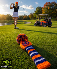Image 4 of Syracuse Orange custom Golf Club Cover hand knit logo College football fan  gift-fd372dd4