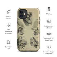 Image 3 of Vintage Book Page Anatomical Illustration Human Ear Tough Case for iPhone®