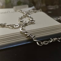 Image 3 of Silver Barbed Wire Choker