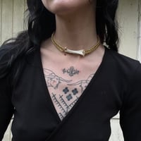 Image 2 of Brass Small Bone Necklace