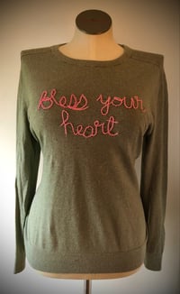 Image 2 of Gently pre-owned “Bless Your Heart” hand-embroidered sweater 