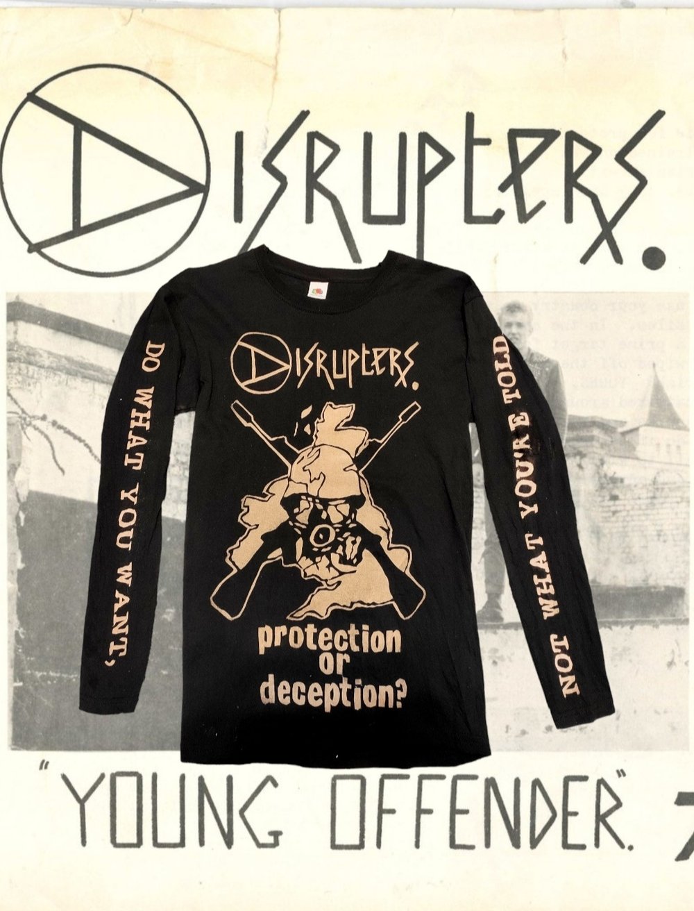 Disrupters bleached longsleeve (double sided)