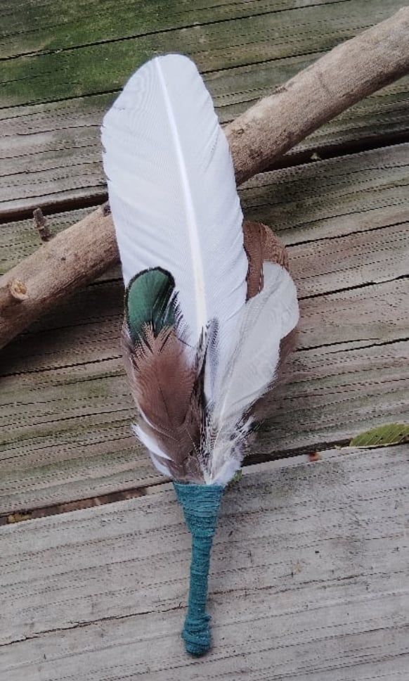 Image of Smudge feather large portal energy 1111 by Priestess Rosalind