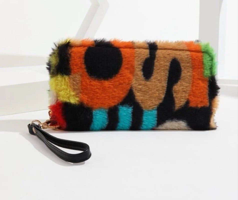 Image of “Furry Multi Color Wallet”