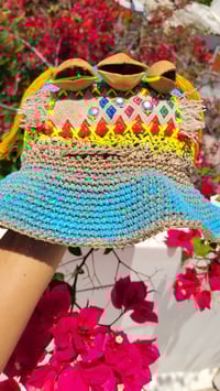 Image 5 of Cosmic Antenna Crochet Cosmic Cap