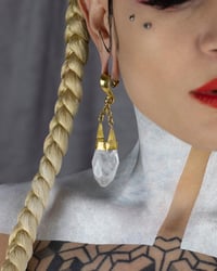 Image 2 of Clear Quartz pendant  Earweights 