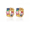 Multicoloured Zircon Huggie Hoops