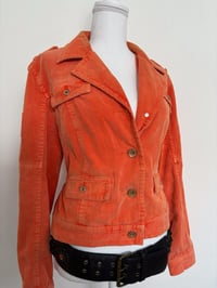 Image 2 of 00s Orange corduroy denim jacket // M