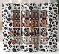 Mama leopard 20oz tumbler 