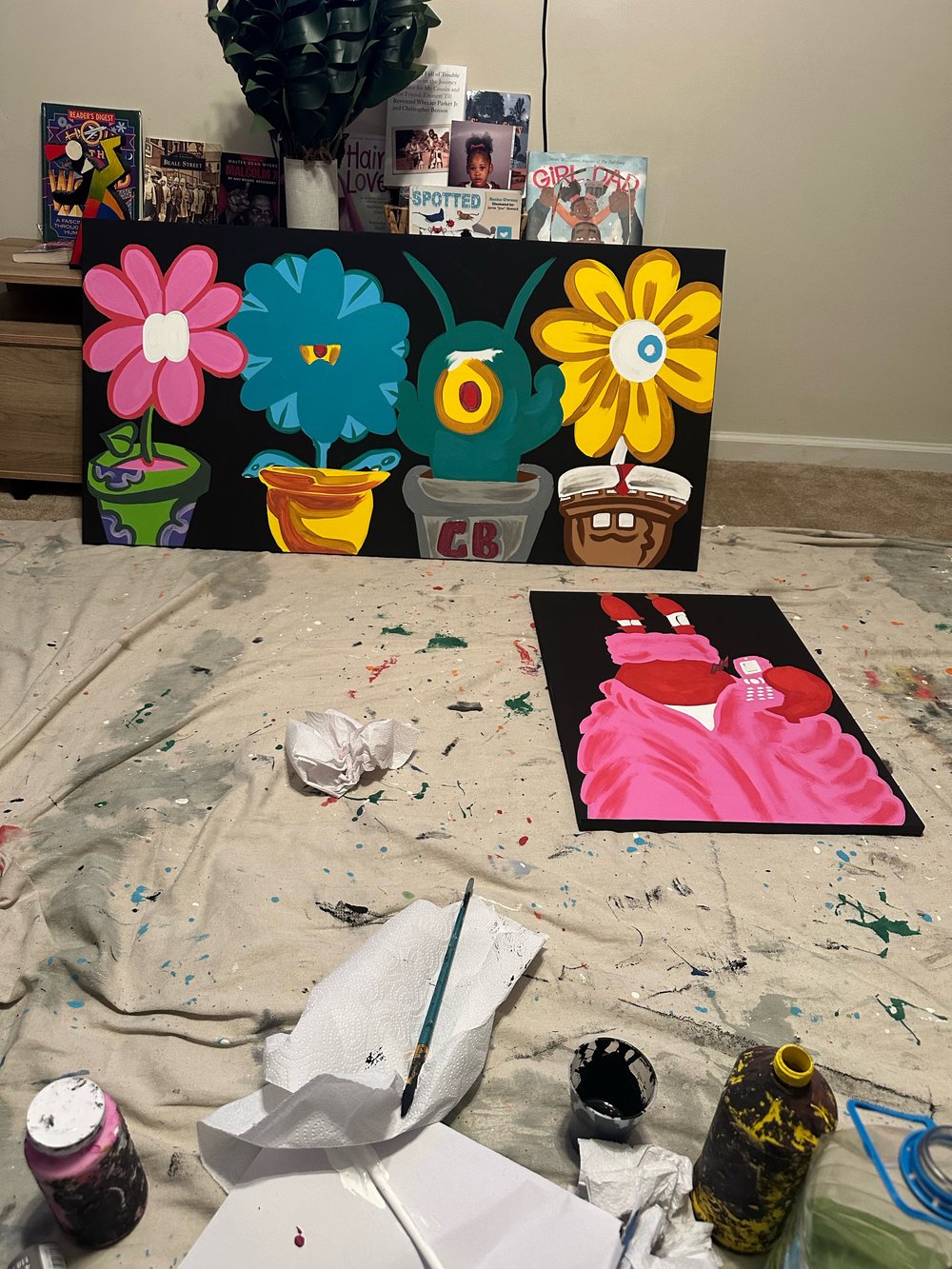 Flower Pots of the Sea Canvas