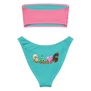Image of “Aquaberry Swirl” Soft Serve C.H.U.B.B. Cream Bandeau Bikini