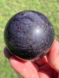 Image 1 of Charoite Aegirine & Pyrite 7cm Sphere I Siberia Russia #2877