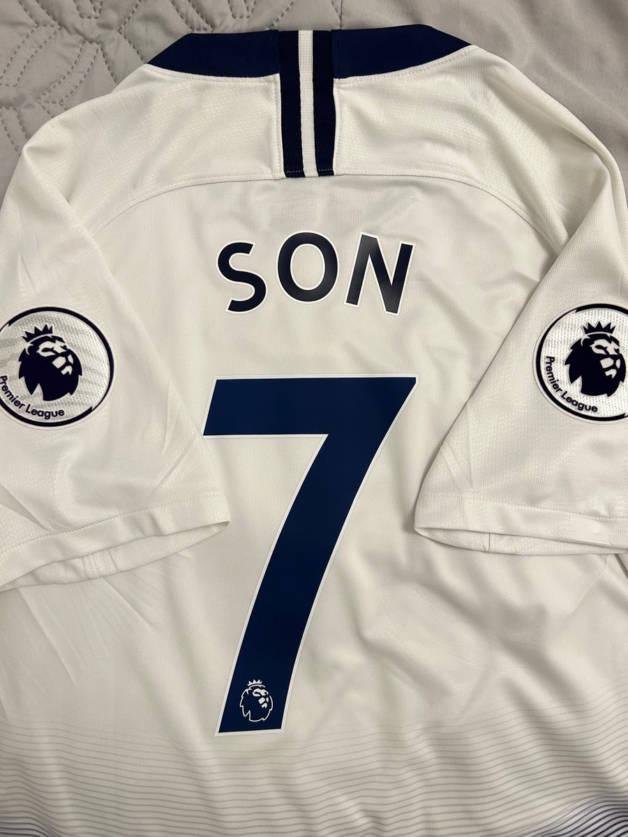 Image of Tottenham Hotspur “SON 7” 2018/19 Inaugural Home Shirt + PL patches (M) 