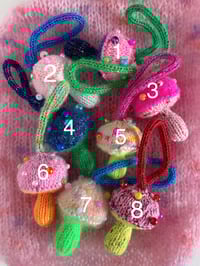 Image 2 of Sofie and Iris Colorful Handknitted Textile Ornaments