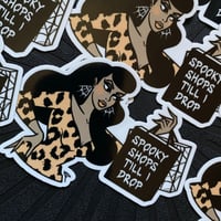 Spooky Shops- Morenita- Laminated Sticker