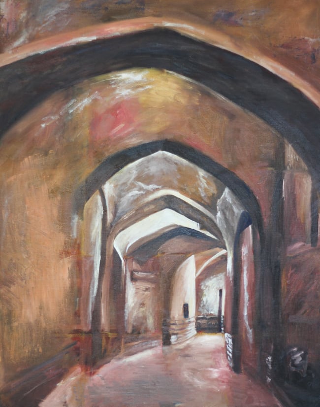 GOLDEN YAZD — Original Oil Painting