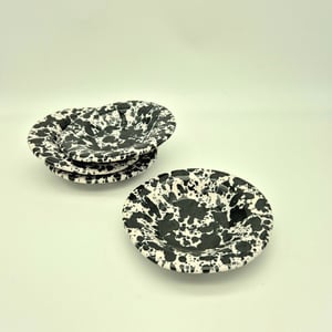 Image of LILAC AND BLACK ODE TO ENAMELWARE SMALL BOWL