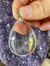 Image 4 of Clear Quartz And Rutile Pendant #1343