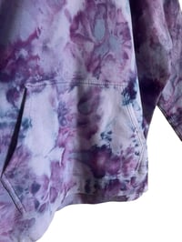 Image 6 of 2XL Unisex Comfort Wash Hoodie in Muted Purple Haze Ice Dye