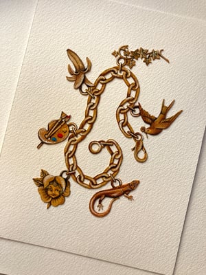 Image of Lizard Charm Bracelet Cutout Original 