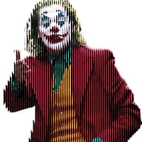 Image 2 of fractured Joker Hand  Embelished print 