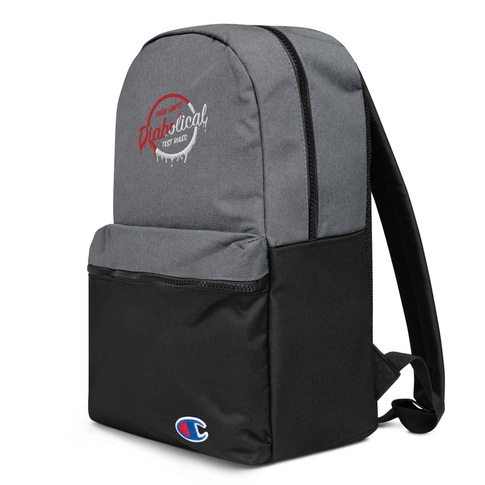 Diabolical "Drip" Embroidered Champion Backpack