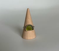 Image 1 of Olive Green Sea Glass Ring - size O