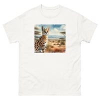 Image 1 of Sitting Serval in African Landscape TShirt