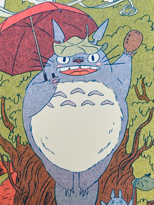 Small 'The Spirit Totoro' Risograph Print 