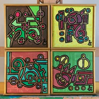 Image 1 of Multipack B : 4 paintings (5x5 inches each)