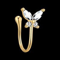 Image 1 of Butterfly Nose Cuff Ring