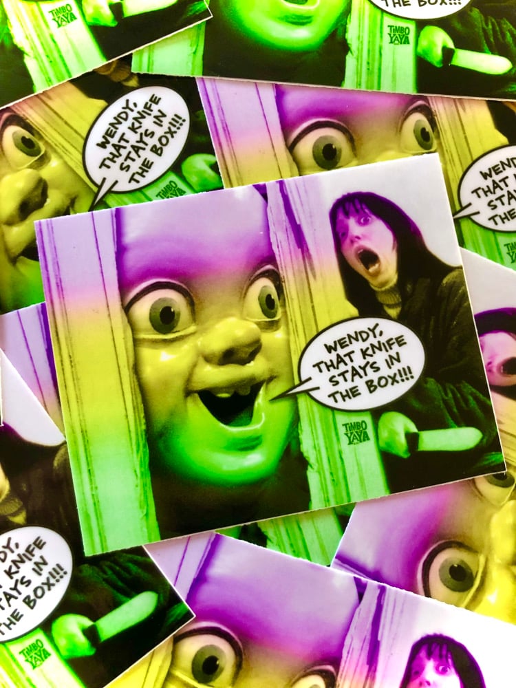 Image of “The Knife Stays In The Box” Sticker