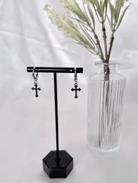 Image 2 of Silver Cross Earrings